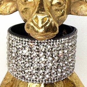 Wide Sparkling Crystal Pavé Bracelet